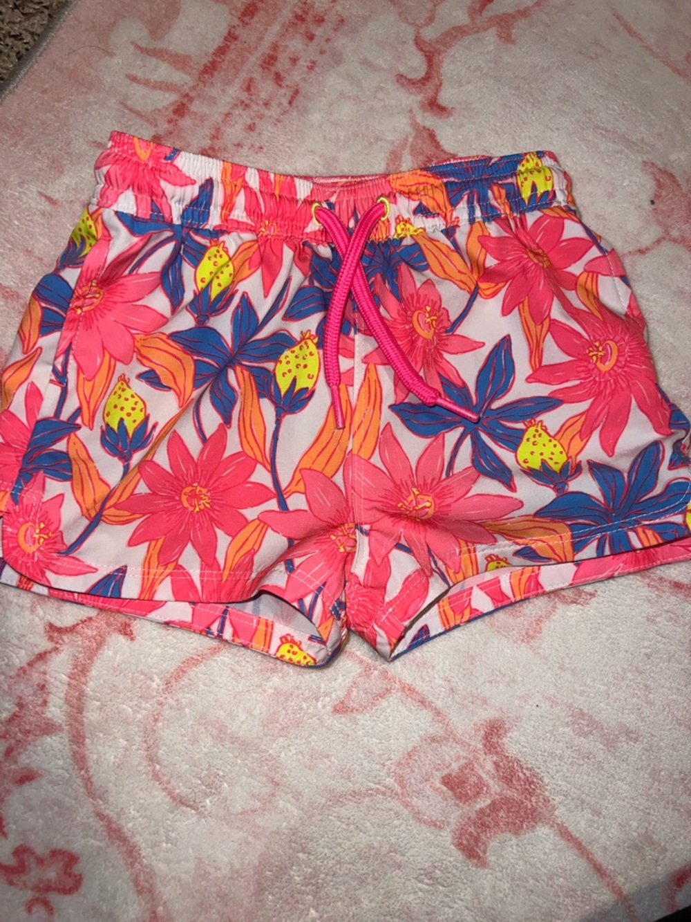 Vineyard Vines Pink Floral Athletic Shorts